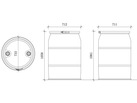 塑料水桶 便携水桶 储水桶 清洁用桶 家用塑料桶 水务桶cad施工图