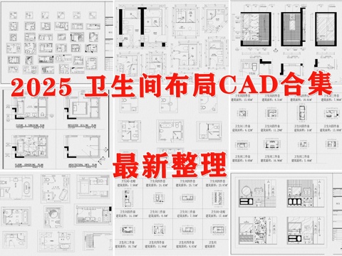 卫生间 厕所 卫生间布置图 卫生间平面图 洗手间 干湿分离cad施工图