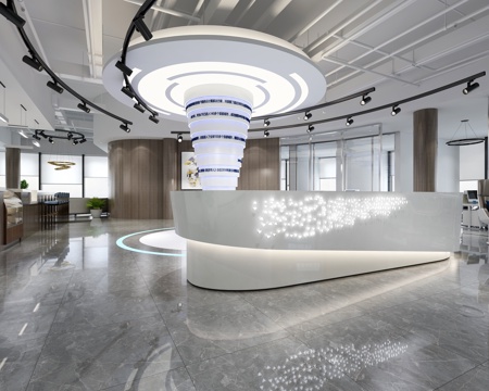  现代办公室 办公区会议室3d模型 