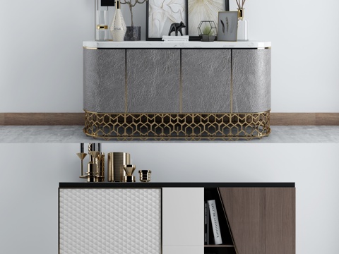  北欧现代电视柜组合金属电视柜北欧电视柜3d模型 