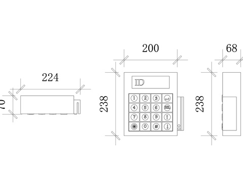 单元楼门禁系统 住宅门禁 门口机系统 楼宇对讲系统 入口控制cad施工图