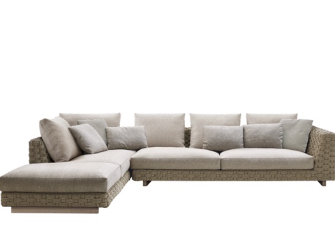  B&B 意式转角沙发3d模型 