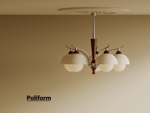 法式中古吊灯 餐厅吊灯 多头吊灯 球形吊灯su模型