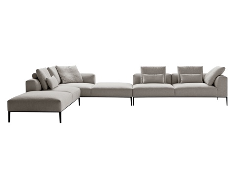  B&B 转角沙发3d模型 