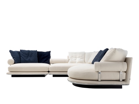  B&B 转角沙发3d模型 