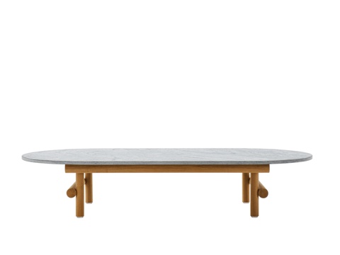  B&B 原木风茶几3d模型 