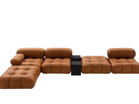  B&B 意式转角沙发3d模型 