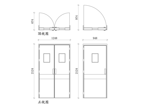 医院病房门 病房安全门 医用推拉门 隔音病房门 防火病房门cad施工图