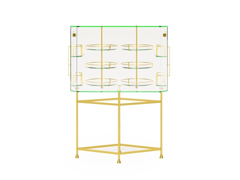  baxter 意式玻璃酒柜3d模型 