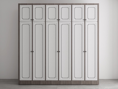  现代衣柜组合3d模型 