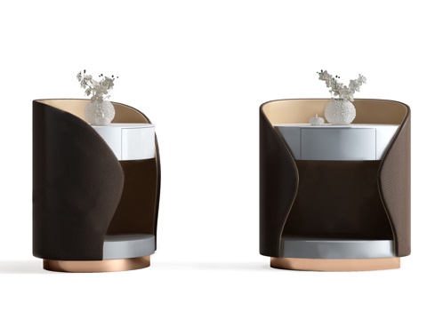  现代轻奢床头柜3d模型 