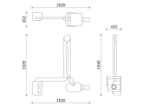  医院牙科X光机 牙科数字X光机 口腔X射线机 牙科影像设备cad施工图 