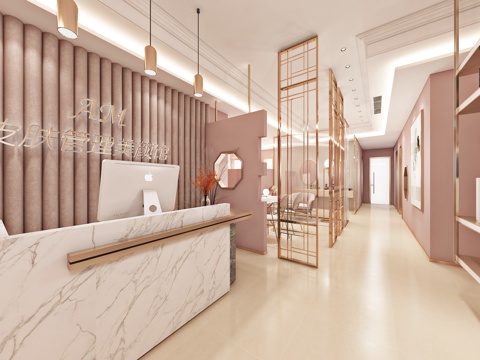  北欧美容院美容会所皮肤研究所整形整容医院会所3d模型 