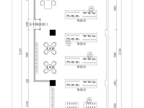 现代极简意式手机店展厅平面方案图cad施工图