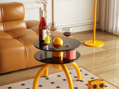 边几 小茶几 多巴胺 摆件3d模型