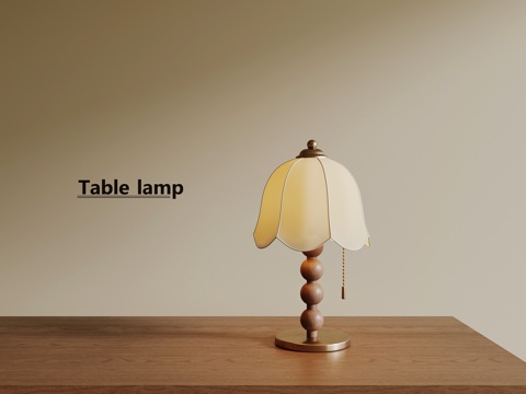 法式中古风台灯su模型