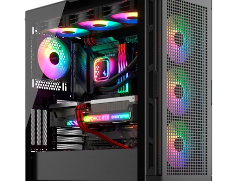  现代游戏电脑主机3d模型 