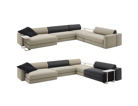  FENDI 意式转角沙发3d模型 