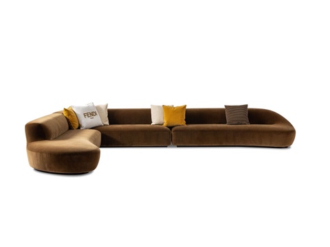  FENDI 意式转角沙发3d模型 