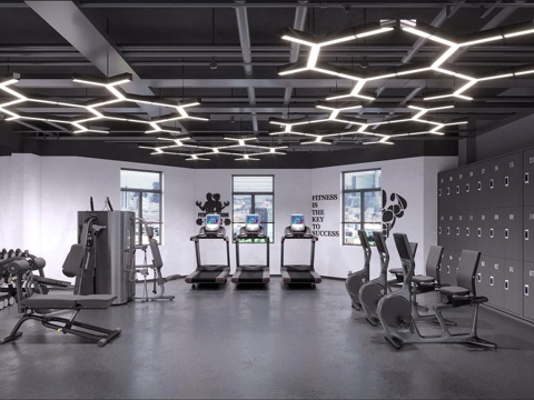 健身房3d模型 