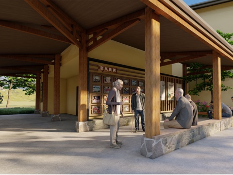 乡村休息驿站1su模型