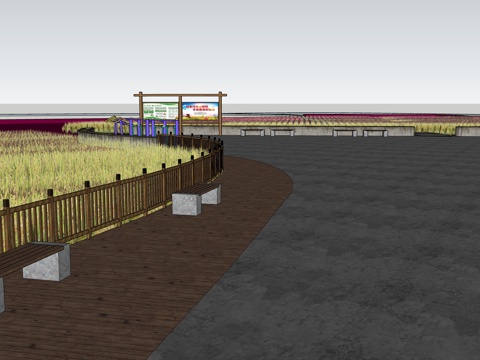 乡村驿道su模型