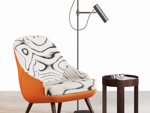 现代休闲椅沙发椅su模型