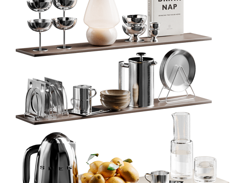 现代饰品摆件组合su模型