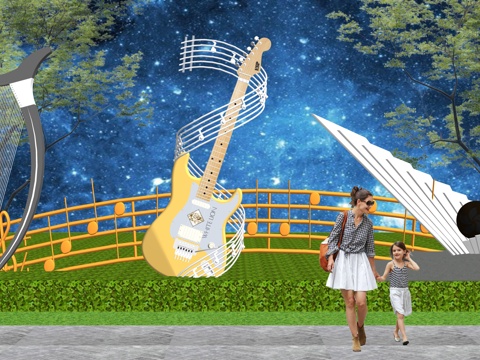 现代雕塑小品 音乐雕塑su模型