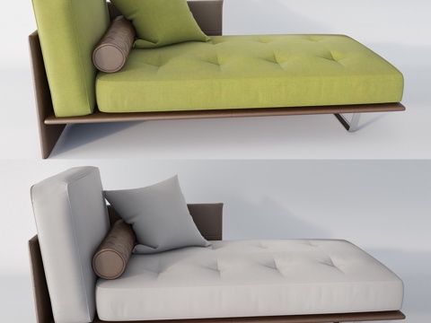 现代贵妃椅 布艺椅  室内躺椅su模型