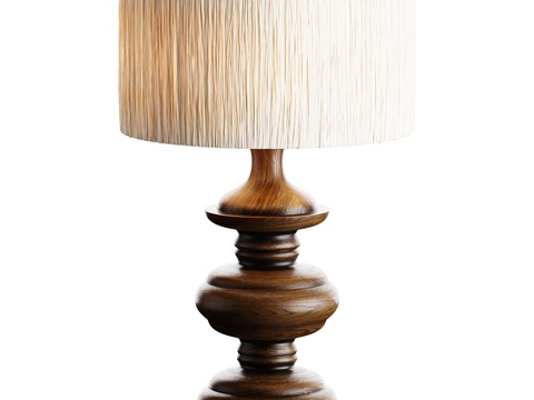  中古风台灯3d模型 