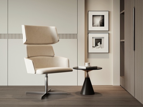 现代休闲椅办公椅su模型