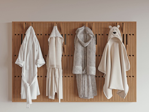  现代浴袍睡衣su模型 