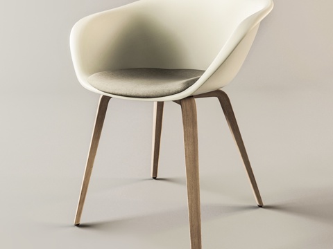 现代休闲椅  餐椅  简易布椅  单椅su模型