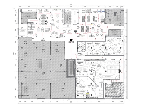 电玩城平面图cad施工图