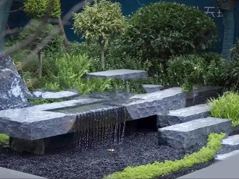 现代石头景观  现代石头 水景 石头 景观石su模型