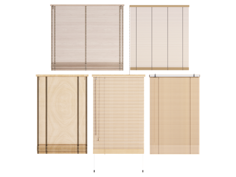 现代百叶窗帘su模型