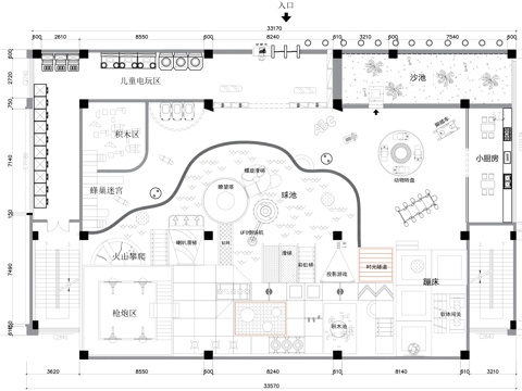 儿童游乐园平面图cad施工图
