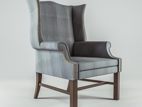 北欧休闲椅  布椅 单椅 书椅 餐椅su模型