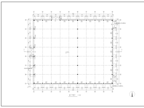 单层钢结构厂房cad施工图