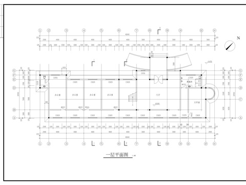  某工厂两层办公楼cad施工图 
