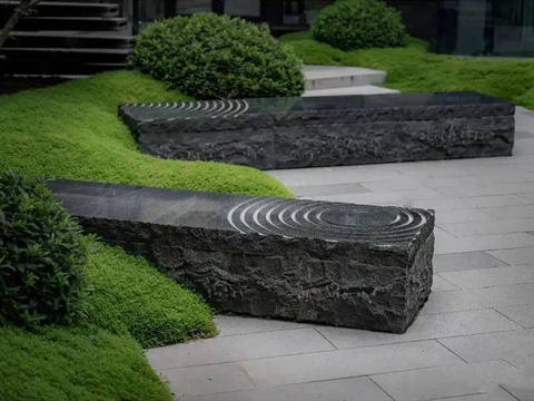 现代石头景观  现代石头 水景 石头 景观石su模型