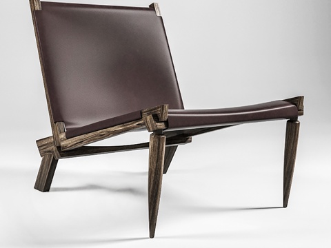 北欧休闲椅 户外椅 书椅单椅su模型