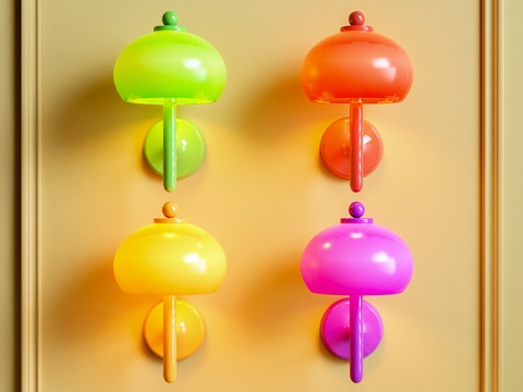 壁灯 装饰灯 多巴胺3d模型