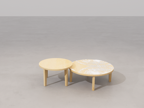 木质茶几su模型