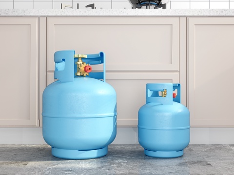  煤气罐 煤气瓶  瓶子 罐子 厨房用品3d模型 