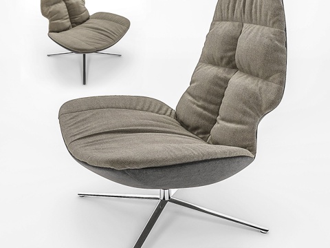 现代休闲椅  办公椅 职员椅 会议椅 布椅su模型