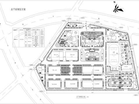 某工业园规划总图cad施工图