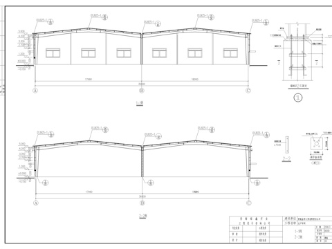普通车间门式钢结构建筑图cad施工图
