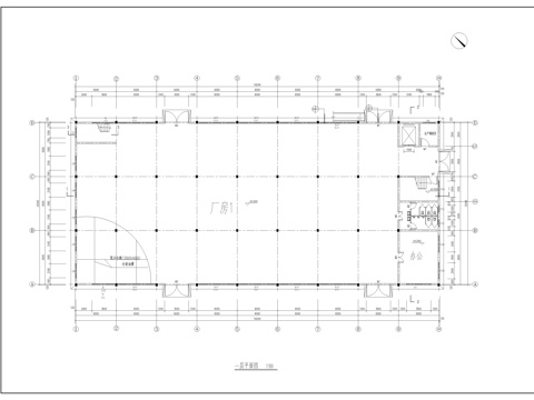 某公司厂房施工图cad施工图